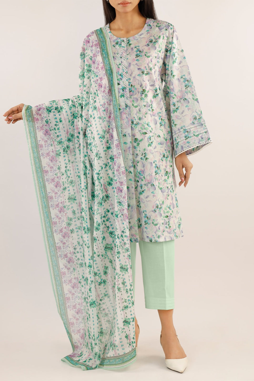 Unstitched Printed Lawn 3 Piece | Saya | 05A