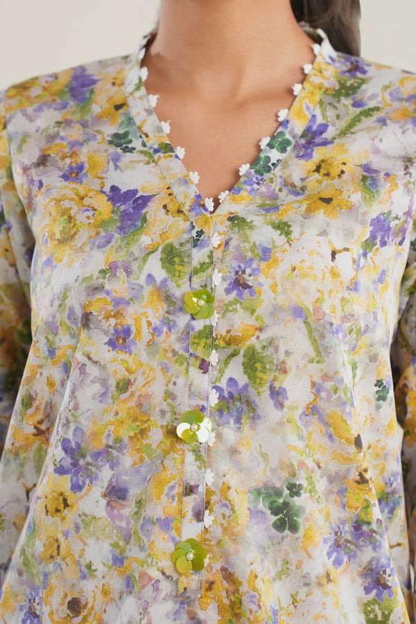 Unstitched Printed Lawn 3 Piece | Saya | 11B